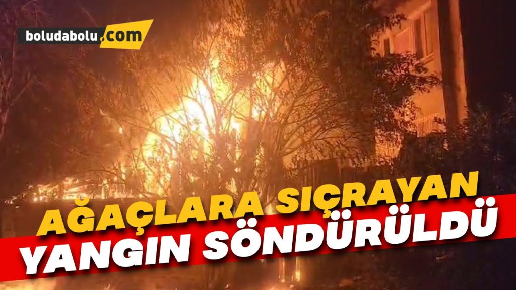 Bolu’da müştemilatta başlayarak ağaçlara sıçrayan yangın söndürüldü Bolu’da müştemilatta başlayarak ağaçlara sıçrayan yangın söndürüldü