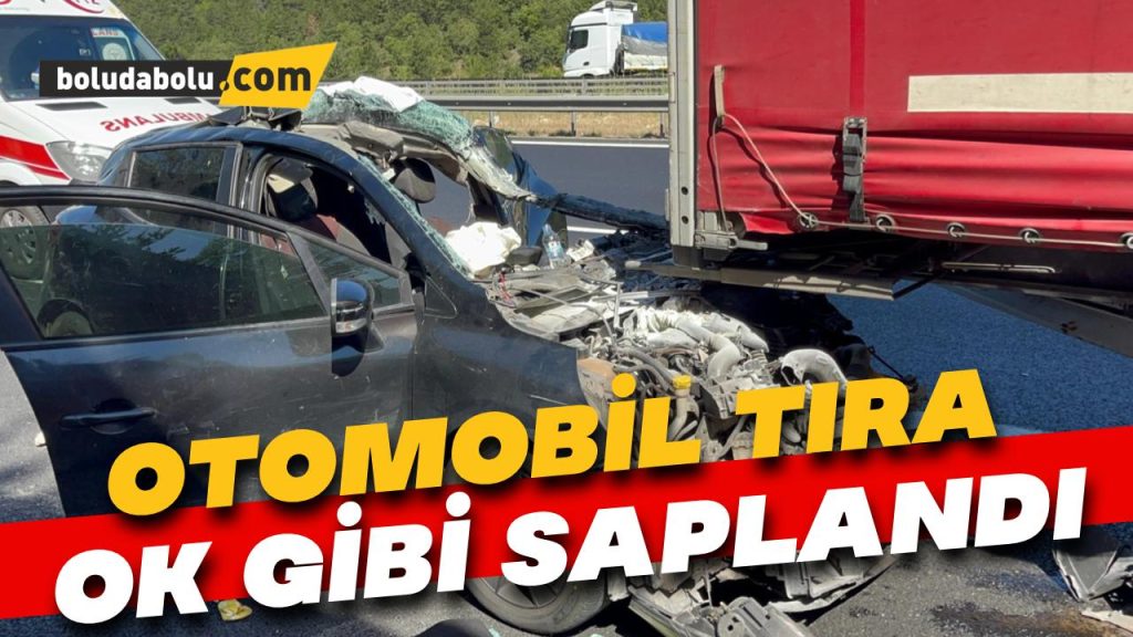 Otomobil tıra ok gibi saplandı: 1’i ağır 3 yaralı Otomobil tıra ok gibi saplandı: 1’i ağır 3 yaralı