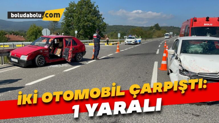 D-100’de iki otomobil çarpıştı: 1 yaralı