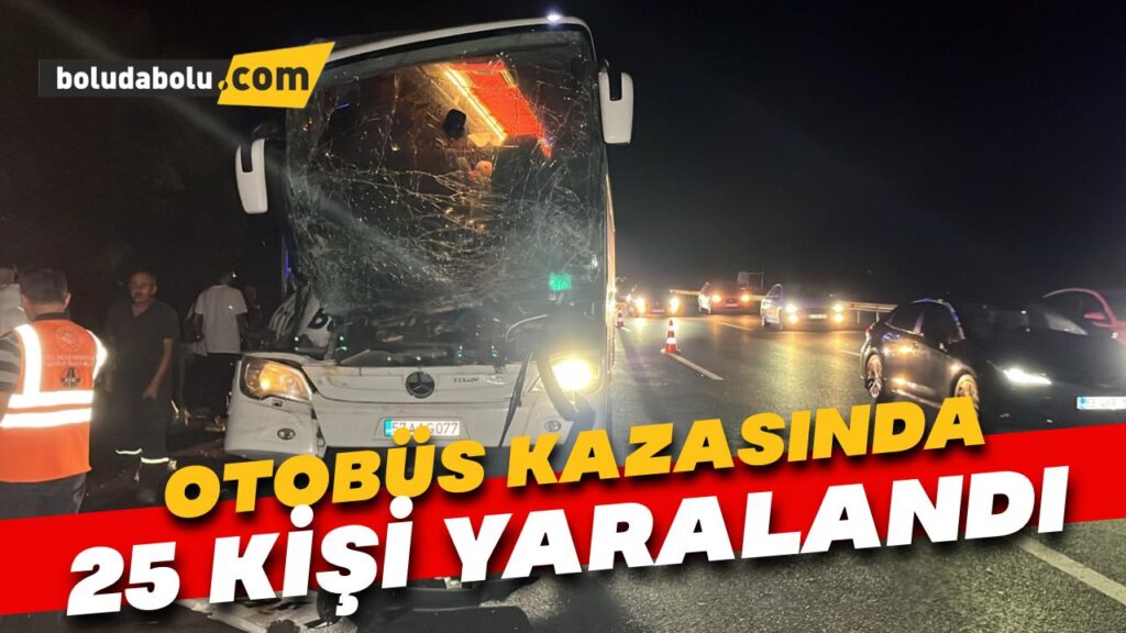Otobüs tıra arkadan çarptı: 25 yaralı