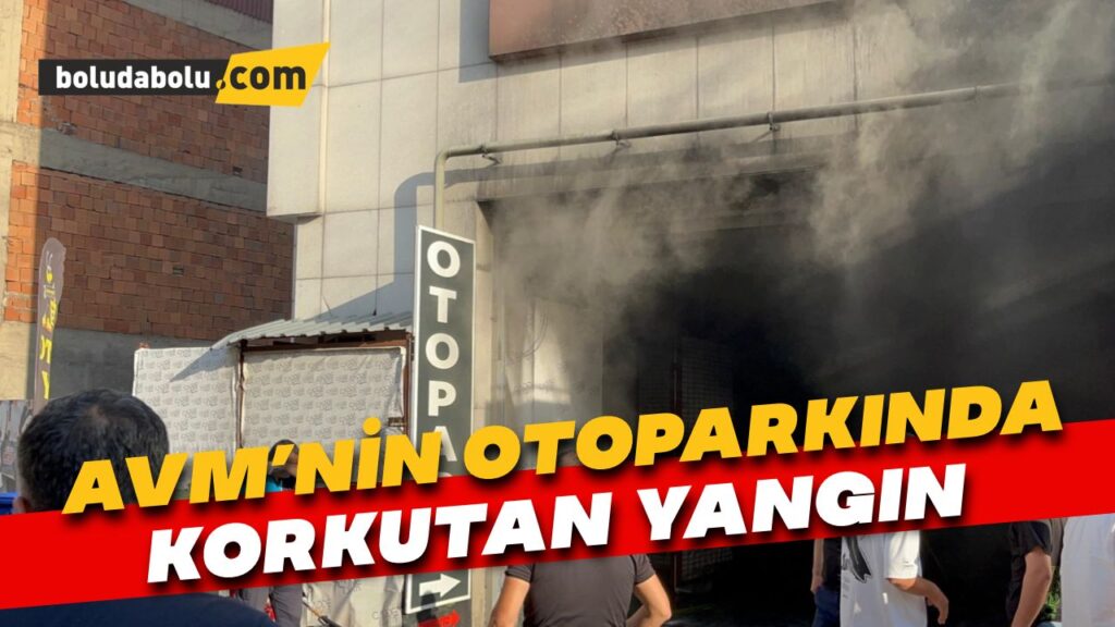 AVM’nin otopark girişinde korkutan yangın AVM’nin otopark girişinde korkutan yangın