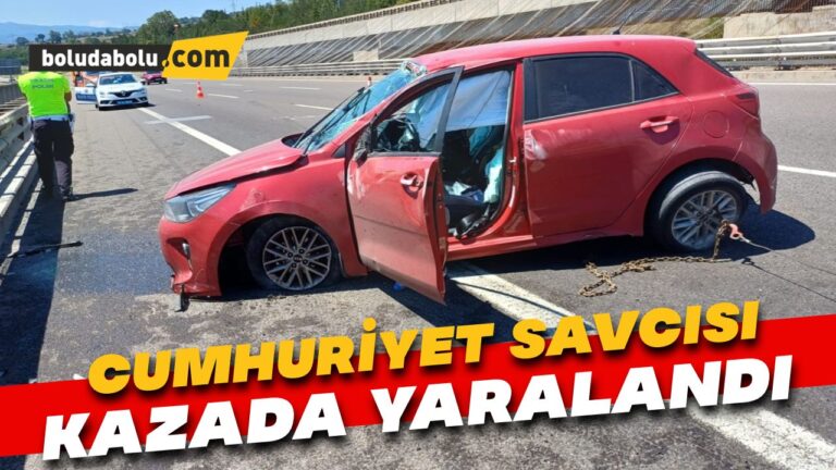 Cumhuriyet savcısı kazada yaralandı