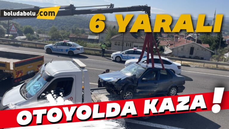 Anadolu Otoyolu’nda bariyere çarpan otomobildeki 6 kişi yaralandı