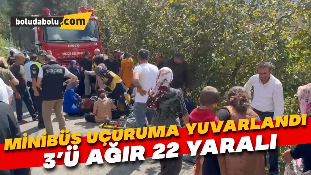 Fındık işçilerini taşıyan minibüs uçuruma yuvarlandı: 3’ü ağır 22 yaralı Fındık işçilerini taşıyan minibüs uçuruma yuvarlandı: 3’ü ağır 22 yaralı