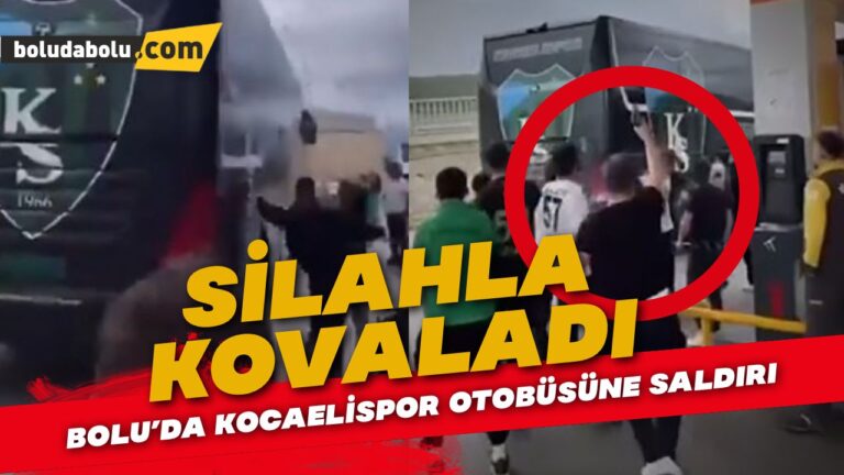 Kocaelispor’a Bolu’da saldırı, tabanca ile otobüsün arkasından koştu
