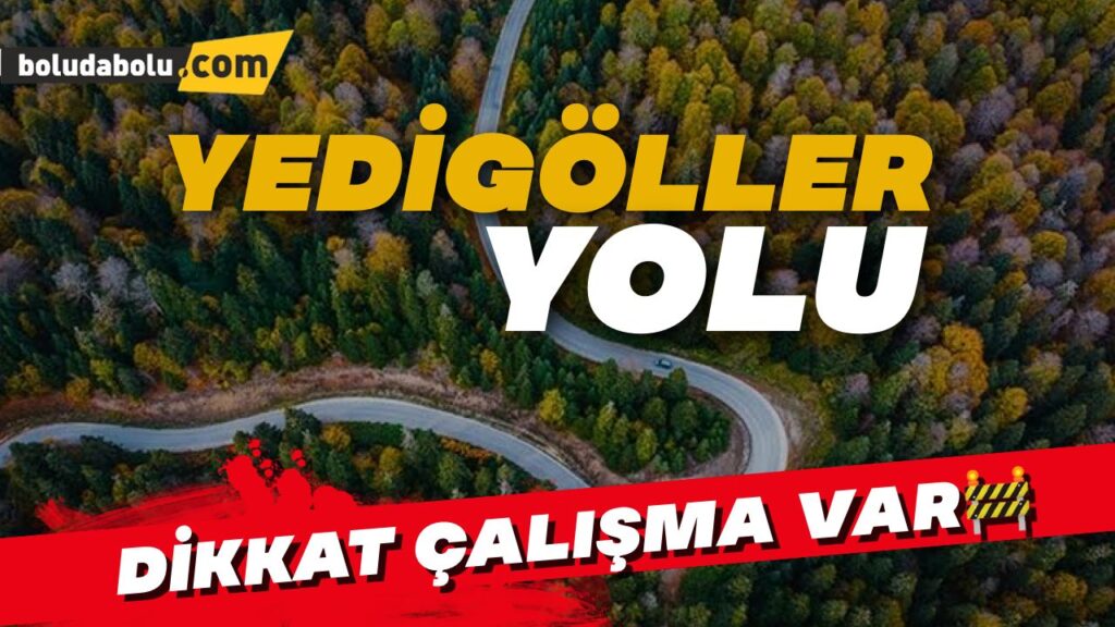 Yedigöller yolunda asfaltlama çalışması yapılıyor Yedigöller yolunda asfaltlama çalışması yapılıyor