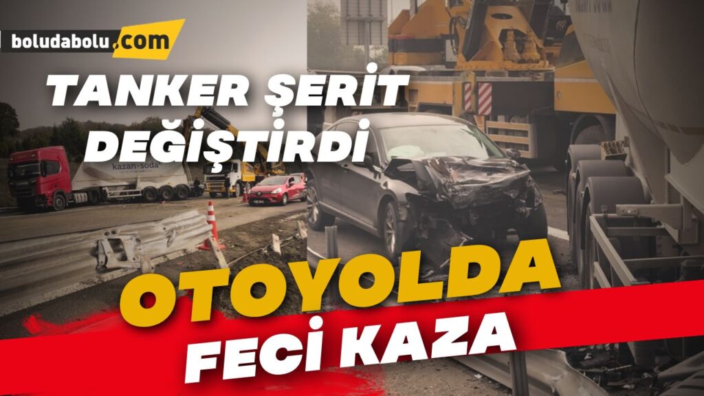 Tanker şerit değiştirdi, kazada 2 kişi yaralandı Tanker şerit değiştirdi, kazada 2 kişi yaralandı
