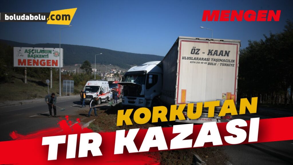 Trafik kazasında tır sürücüsü yaralandı