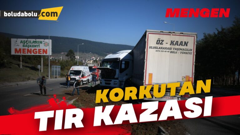 Trafik kazasında tır sürücüsü yaralandı