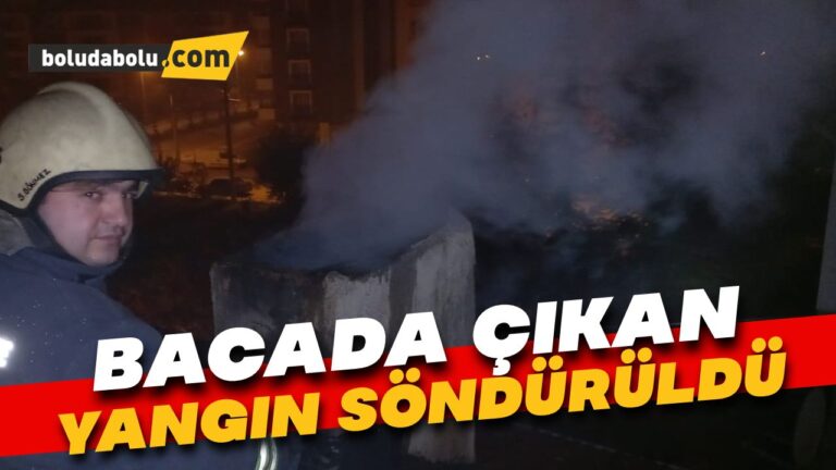 Bolu’da 5 katlı binada çıkan baca yangını söndürüldü