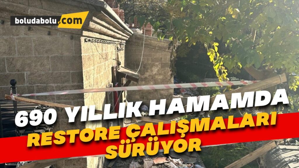 690 yıllık hamamda restore çalışmaları sürüyor 690 yıllık hamamda restore çalışmaları sürüyor