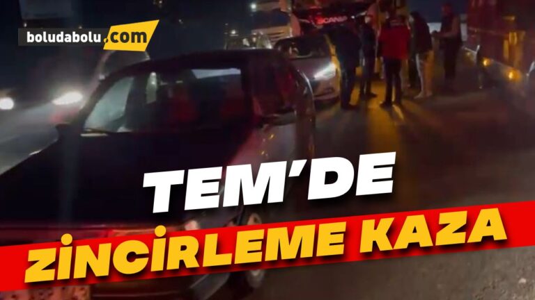 TEM’de zincirleme kaza: 2 tır ile 2 otomobil birbirine girdi