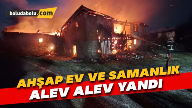 Ahşap ev, ahır ve samanlık alevlere teslim oldu