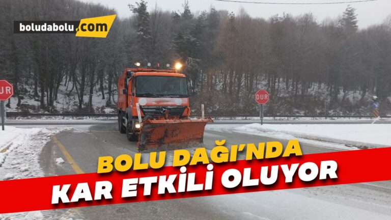 Bolu Dağı’nda kar etkili oluyor