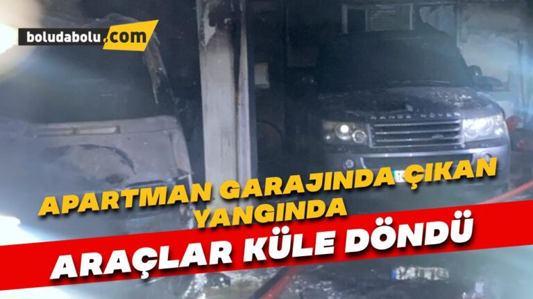 Apartman garajında yangın çıktı: 2 araç yandı, mahsur kalan 8 kişi kurtarıldı