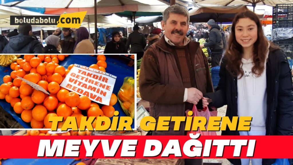 “Takdir getirene vitamin hediye” dedi, öğrencilere meyve dağıttı “Takdir getirene vitamin hediye” dedi, öğrencilere meyve dağıttı