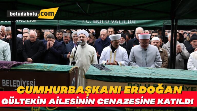 Cumhurbaşkanı Erdoğan, yangında hayatını kaybeden Gültekin ailesinin cenazesine katıldı