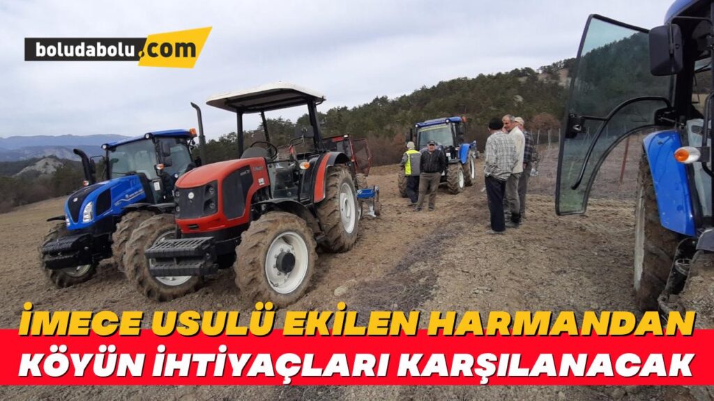Köye ait tarlayı hep beraber ektiler: Geliriyle köyün ihtiyaçları karşılanacak