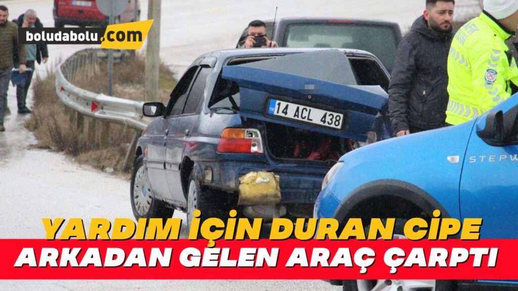 Kazazedeye yardım etmek istedi, kendisi de kazaya karıştı