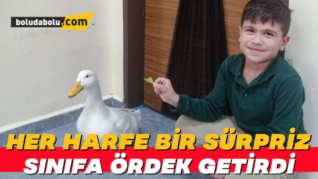 Her harfe bir sürpriz: Sınıfa ördek getirdi Her harfe bir sürpriz: Sınıfa ördek getirdi