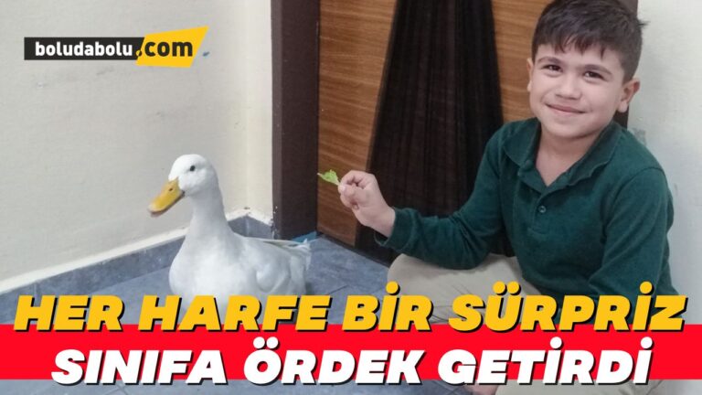 Her harfe bir sürpriz: Sınıfa ördek getirdi
