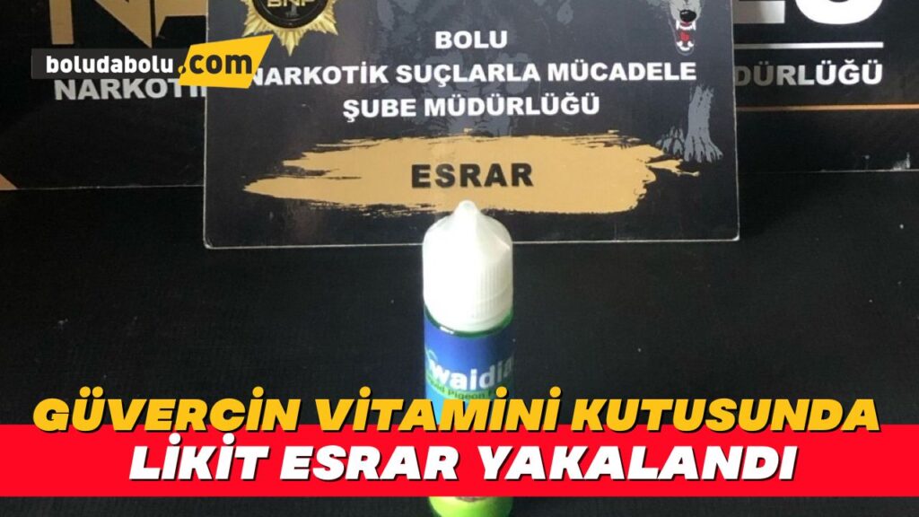 Güvercin vitamini kutusunda likit esrar yakalandı Güvercin vitamini kutusunda likit esrar yakalandı
