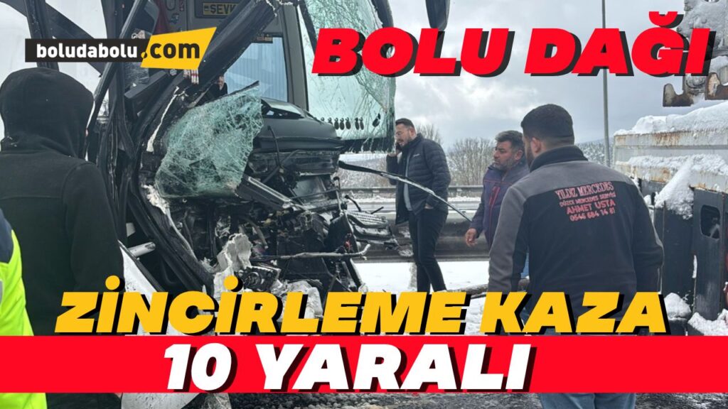 Bolu Dağı geçişinde zincirleme kaza: 10 yaralı Bolu Dağı geçişinde zincirleme kaza: 10 yaralı