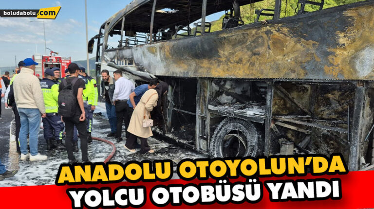 Yolcu otobüsü alevlere teslim oldu