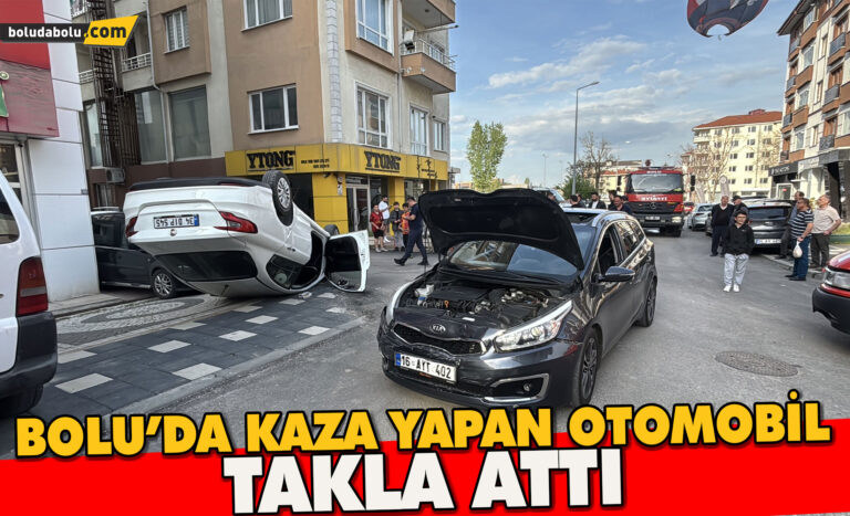 İki otomobil çarpıştı, araçlardan biri takla attı: 1 yaralı