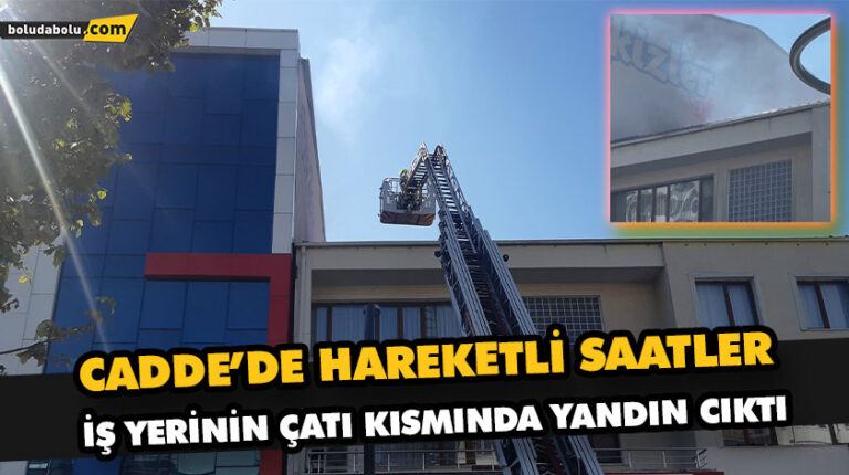 Bolu’da çatı yangını