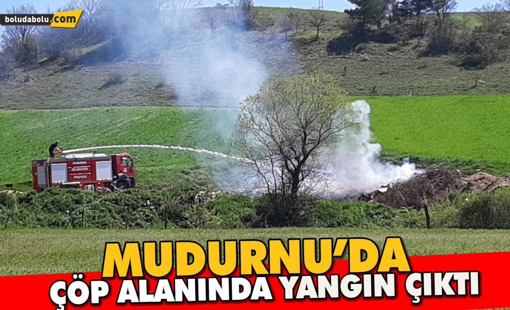 Bolu’da köylülerin çöplerini döktüğü alanda yangın Bolu’da köylülerin çöplerini döktüğü alanda yangın