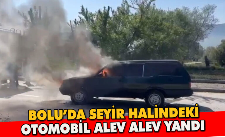Seyir halindeki Fiat Tofaş alev alev yandı