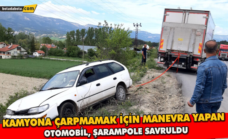 Kamyona çarpmamak için manevra yaptı: Faciadan dönüldü