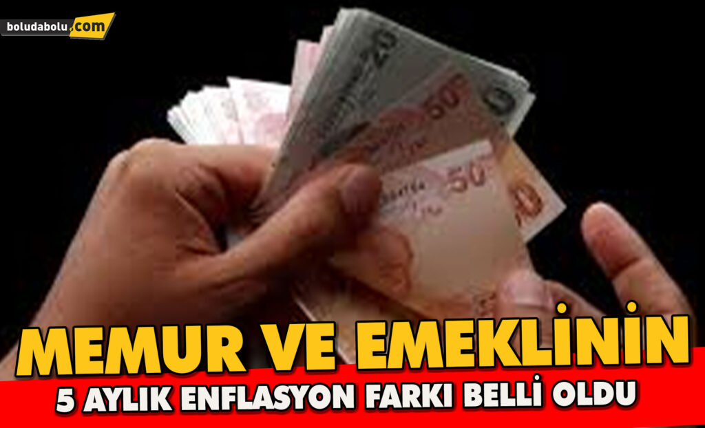 MEMUR VE EMEKLİ MAAŞLARI 5 AYLIK ENFLASYON FARKI BELLİ OLDU MEMUR VE EMEKLİ MAAŞLARI 5 AYLIK ENFLASYON FARKI BELLİ OLDU
