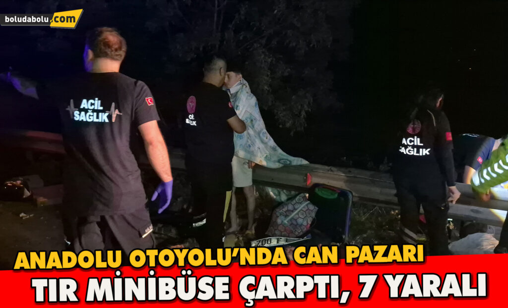 Anadolu Otoyolu’nda feci kaza… Tır, minibüse arkadan çarptı: 7 yaralı Anadolu Otoyolu’nda feci kaza… Tır, minibüse arkadan çarptı: 7 yaralı