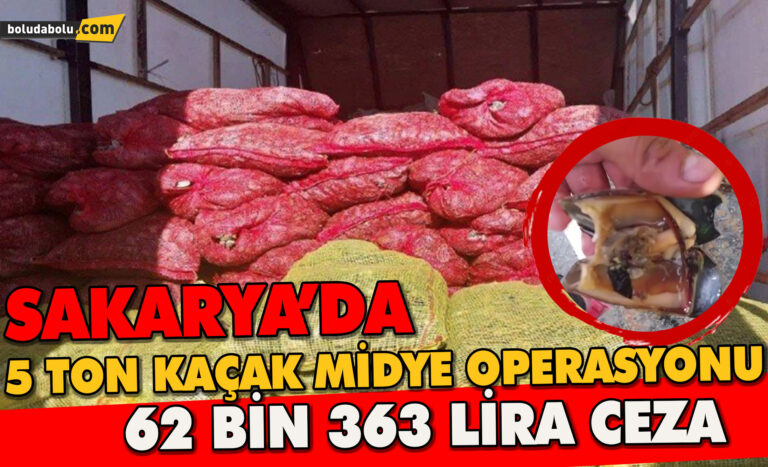 SAKARYA’DA 5 TON KAÇAK MİDYE YAKALANDI