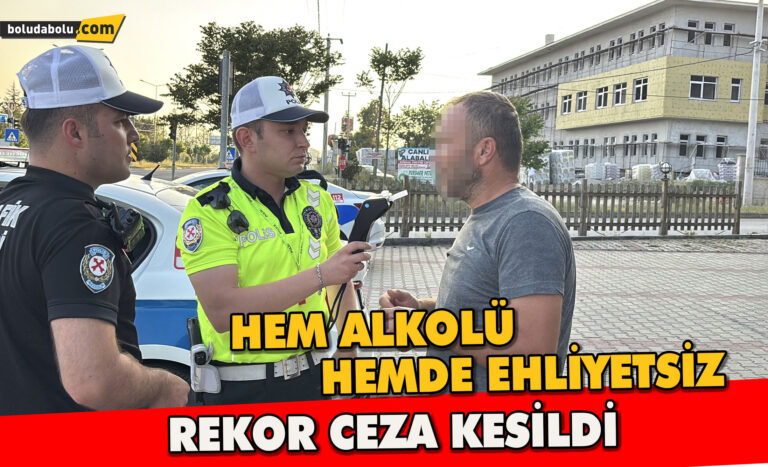 Bayram trafiğinde hem alkollü hem de ehliyetsiz sürücüye 50 bin TL ceza