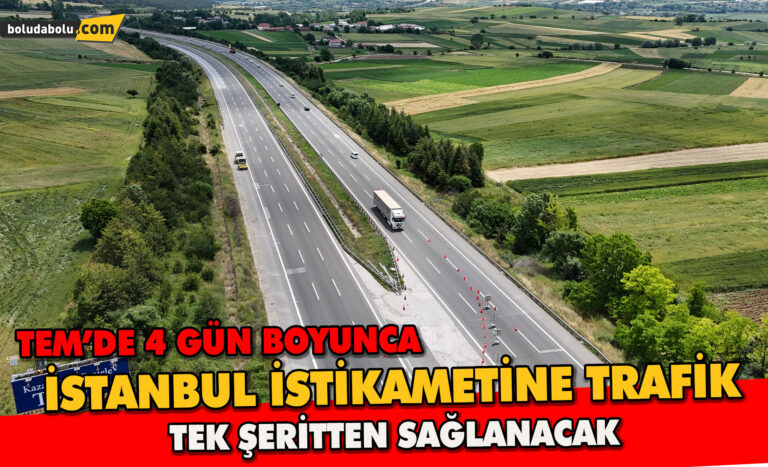 TEM’de 4 gün boyunca İstanbul istikametine trafik tek şeritten sağlanacak