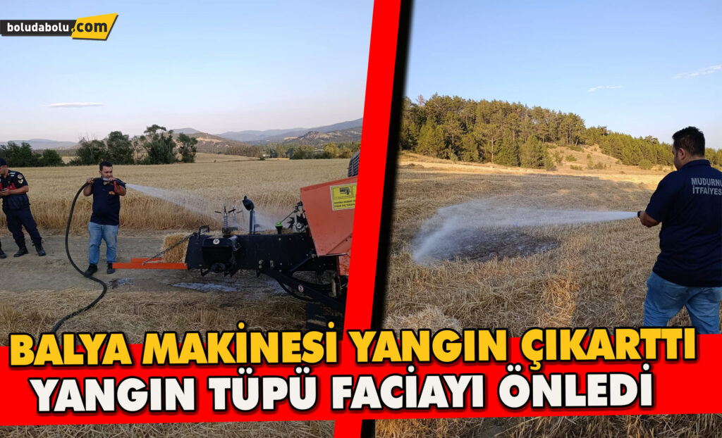 Balya makinesi yangın çıkarttı: Yangın tüpü faciayı önledi Balya makinesi yangın çıkarttı: Yangın tüpü faciayı önledi