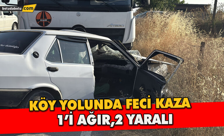Köy yolunda feci kaza:1’i Ağır,2 Yaralı