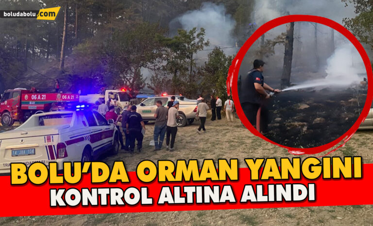 Bolu’daki orman yangını kontrol altına alındı