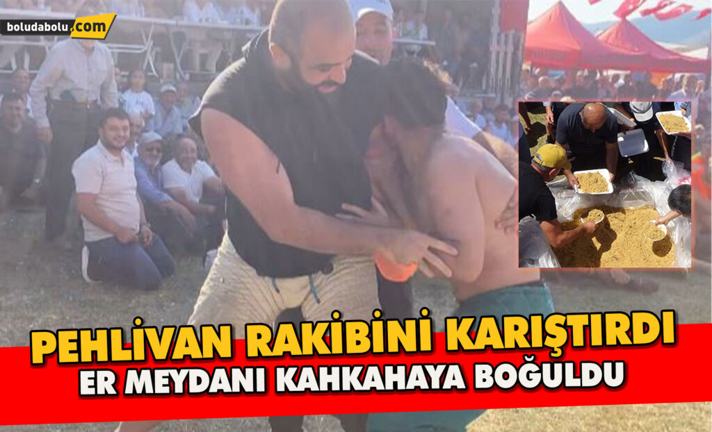 Pehlivan rakibini karıştırdı, er meydanı kahkahaya boğuldu Pehlivan rakibini karıştırdı, er meydanı kahkahaya boğuldu