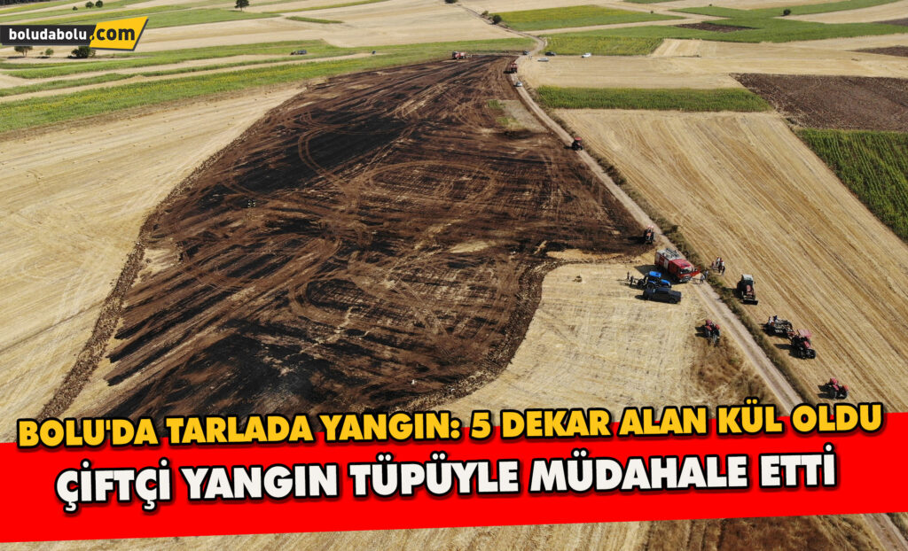 Bolu’da Tarlada Yangın: 5 Dekar Alan Kül Oldu, Çiftçi Yangın Tüpüyle Müdahale Etti Bolu’da Tarlada Yangın: 5 Dekar Alan Kül Oldu, Çiftçi Yangın Tüpüyle Müdahale Etti