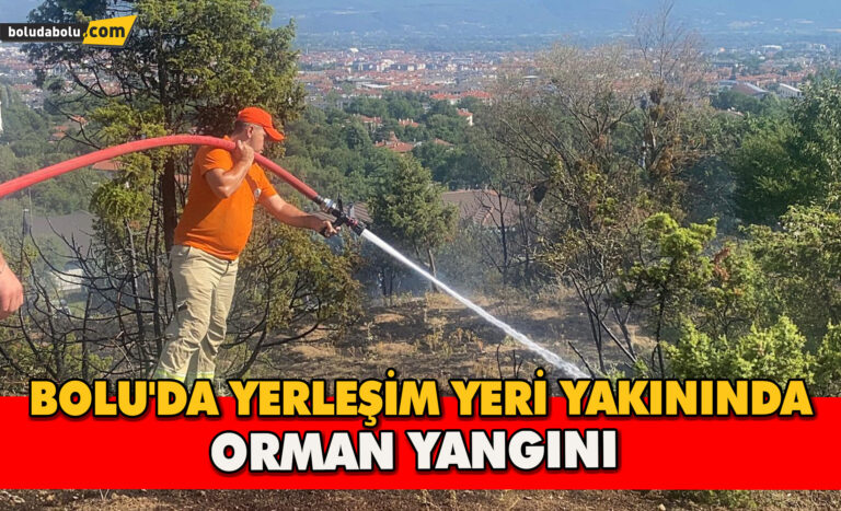 Bolu’da yerleşim yeri yakınında orman yangını