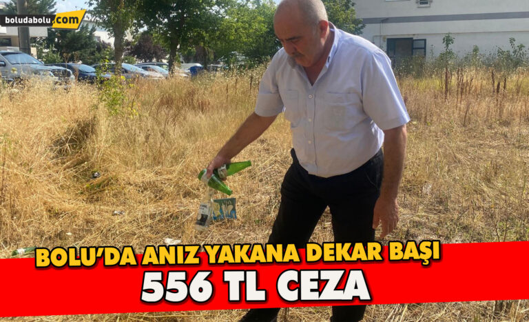 Bolu’da Anız Yakana Dekar Başı 556 TL Ceza