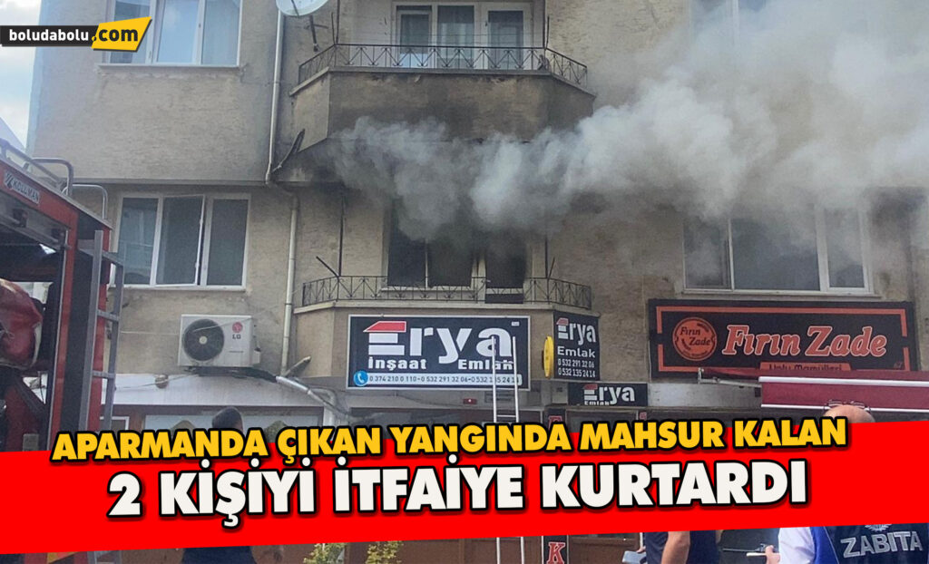 Aparmanda çıkan yangında mahsur kalan 2 kişiyi itfaiye kurtardı Aparmanda çıkan yangında mahsur kalan 2 kişiyi itfaiye kurtardı