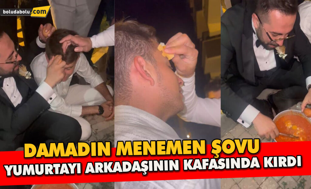 Damadın menemen şovu: Yumurtayı arkadaşının kafasında kırdı Damadın menemen şovu: Yumurtayı arkadaşının kafasında kırdı